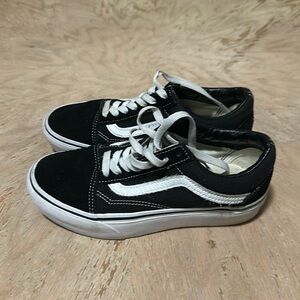 Women’s Vans Black and White Platform Sneakers